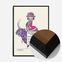 Queen City Printing Inks Vintage Poster - Spotty Pink Cow Print