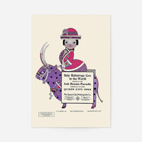 Queen City Printing Inks Vintage Poster - Spotty Pink Cow Print