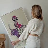 Queen City Printing Inks Vintage Poster - Spotty Pink Cow Print