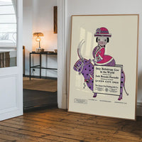 Queen City Printing Inks Vintage Poster - Spotty Pink Cow Print