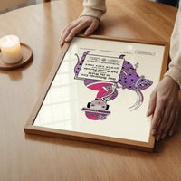 Queen City Printing Inks Vintage Poster - Spotty Pink Cow Print