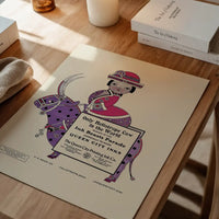 Queen City Printing Inks Vintage Poster - Spotty Pink Cow Print