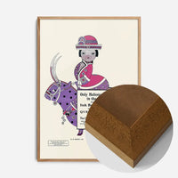 Queen City Printing Inks Vintage Poster - Spotty Pink Cow Print