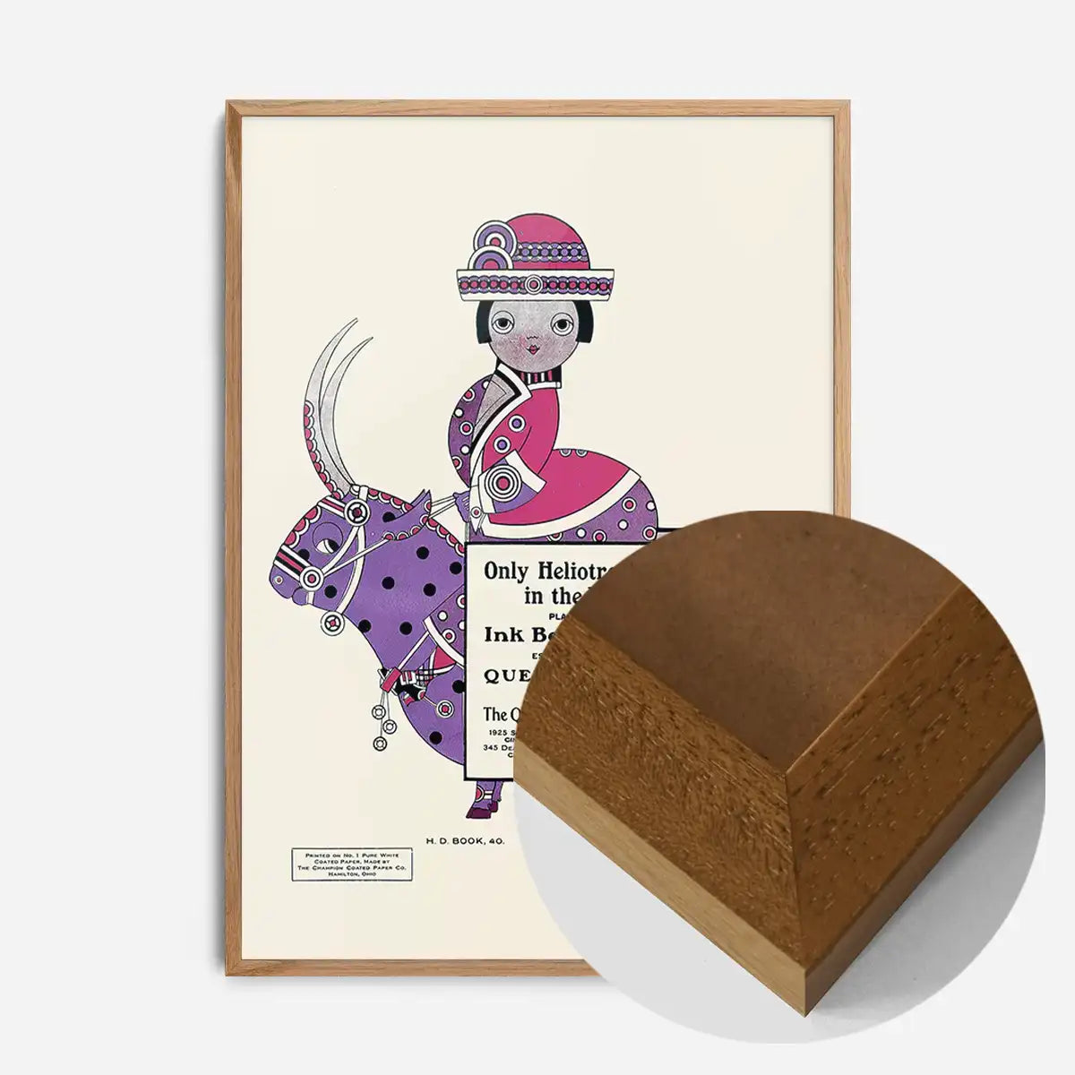 Queen City Printing Inks Vintage Poster - Spotty Pink Cow Print