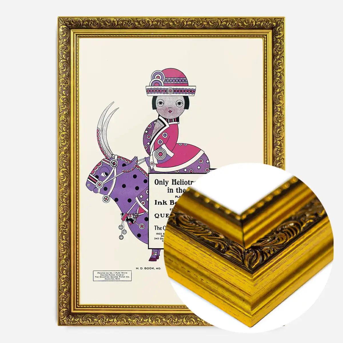 Queen City Printing Inks Vintage Poster - Spotty Pink Cow Print
