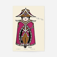 Queen City Printing Inks Vintage Poster - Brown & Magenta Queen Print