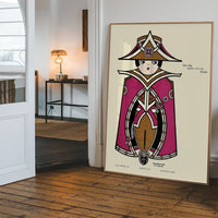 Queen City Printing Inks Vintage Poster - Brown & Magenta Queen Print