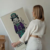 Queen City Printing Inks Vintage Poster - Purple & Green Print