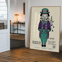 Queen City Printing Inks Vintage Poster - Purple & Green Print