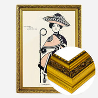 Queen City Printing Inks Vintage Poster - Pink & Black Lady Print