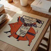 Queen City Printing Inks Vintage Poster - Pig Print