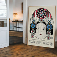 Queen City Printing Inks Vintage Poster - Large Head Print