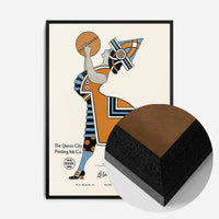 Queen City Printing Inks Vintage Poster - Lady With Ball Print