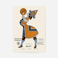 Queen City Printing Inks Vintage Poster - Lady With Ball Print
