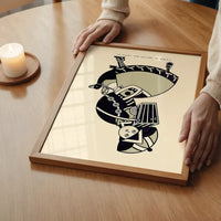 Queen City Printing Inks Vintage Poster - Lady In Grey Inks Print