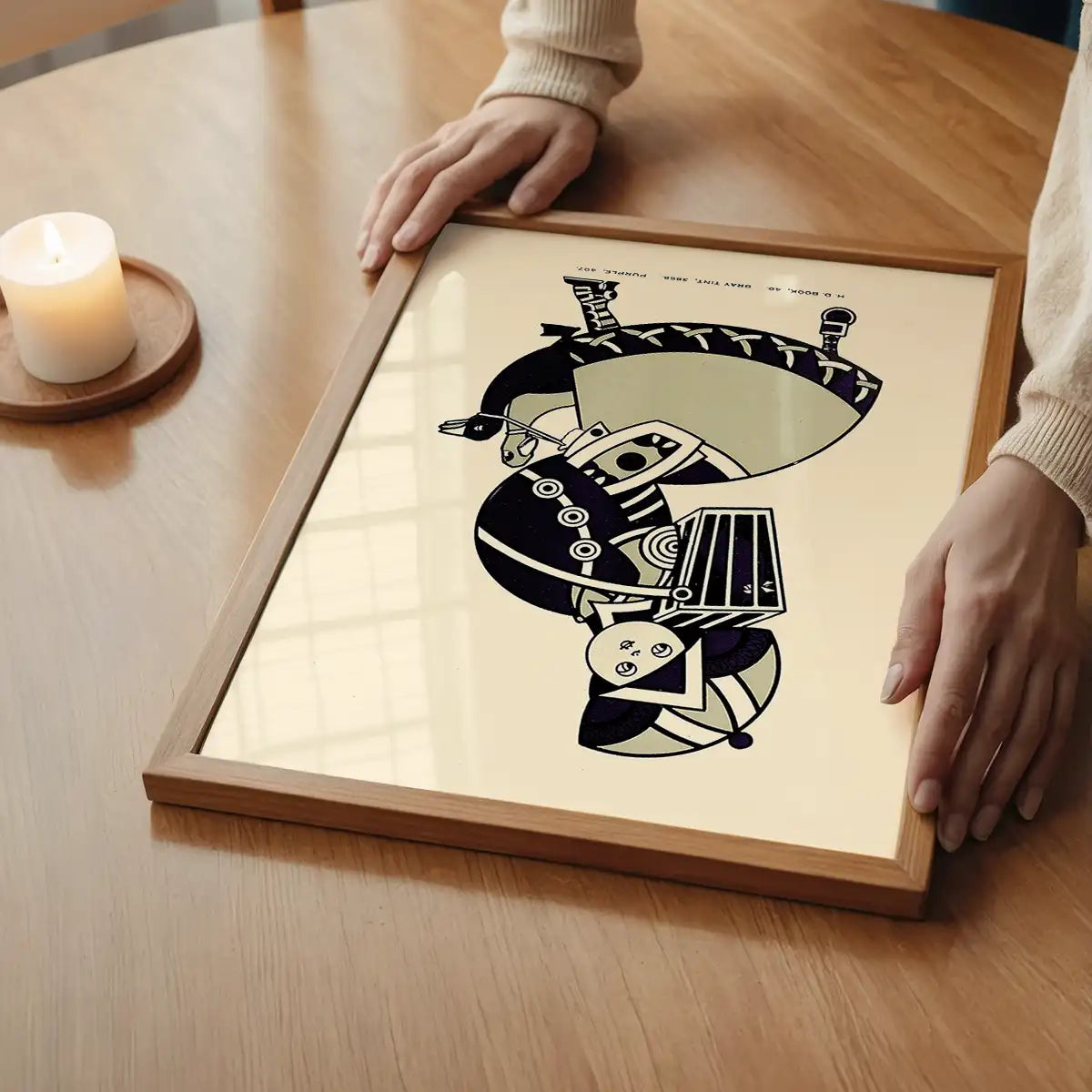 Queen City Printing Inks Vintage Poster - Lady In Grey Inks Print