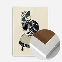 Queen City Printing Inks Vintage Poster - Lady In Grey Inks Print