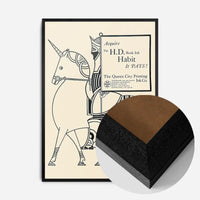 Queen City Printing Inks Vintage Poster - Black Line Drawing Knight Print