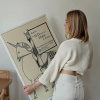 Queen City Printing Inks Vintage Poster - Black Line Drawing Knight Print