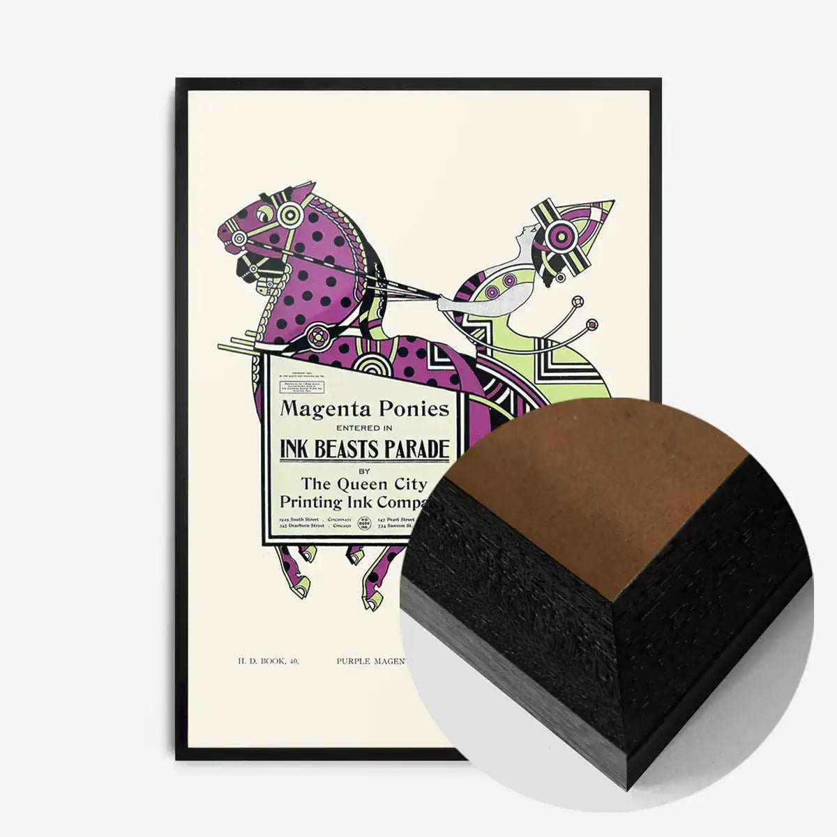 Queen City Printing Inks Vintage Poster - Horse & Cart Print