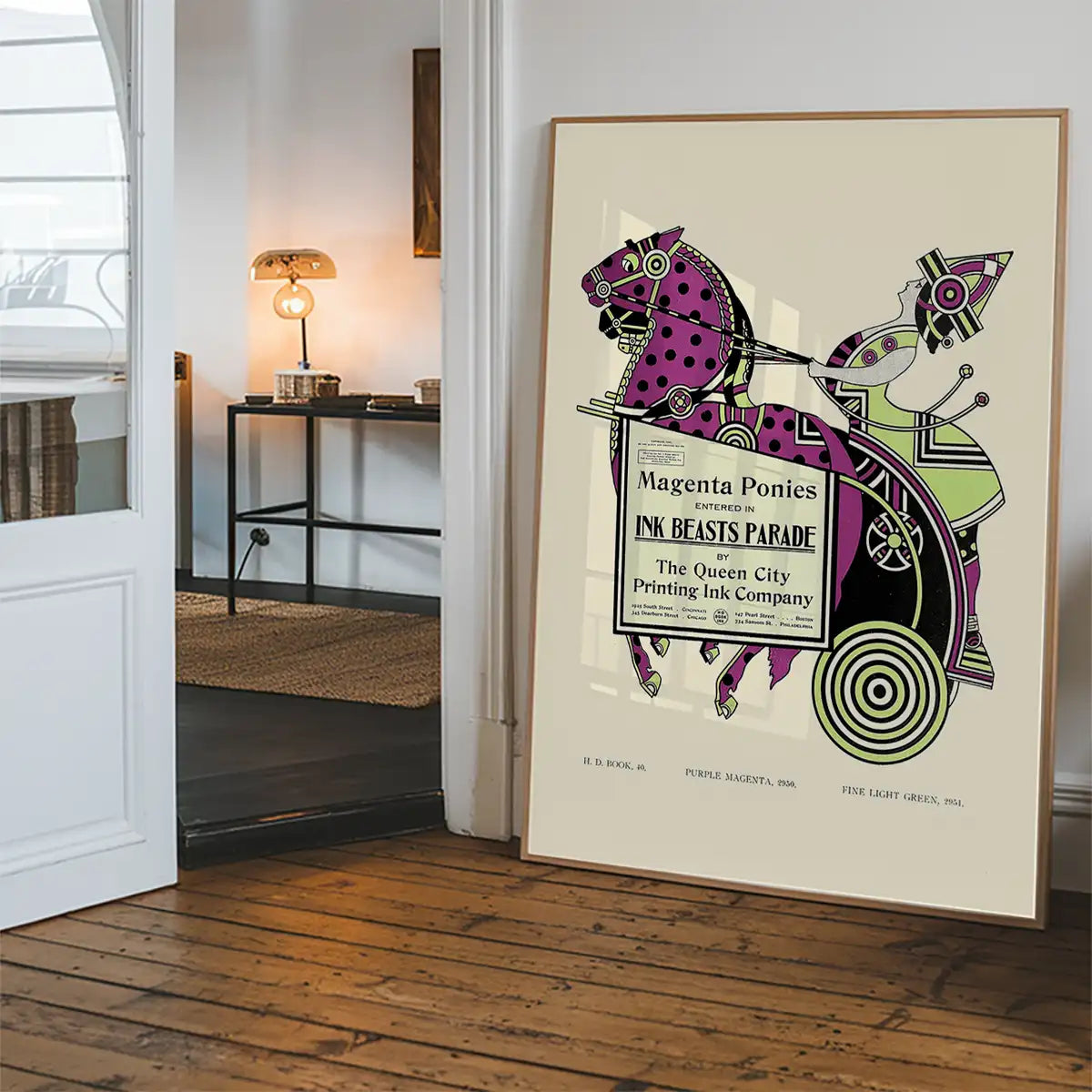 Queen City Printing Inks Vintage Poster - Horse & Cart Print