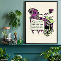 Queen City Printing Inks Vintage Poster - Horse & Cart Print