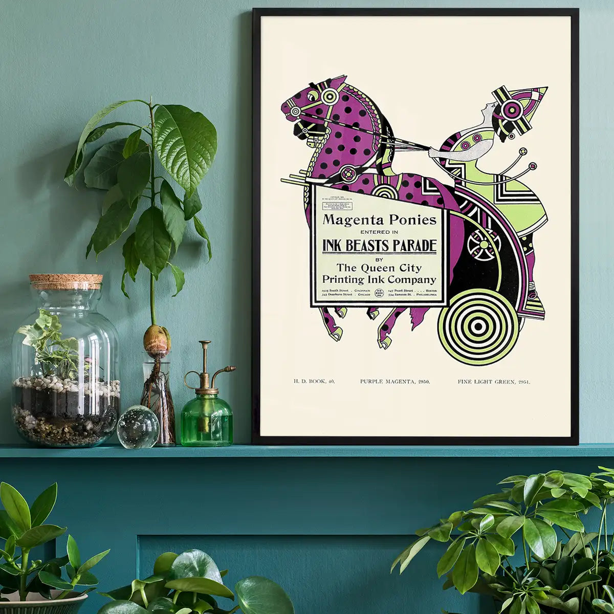 Queen City Printing Inks Vintage Poster - Horse & Cart Print