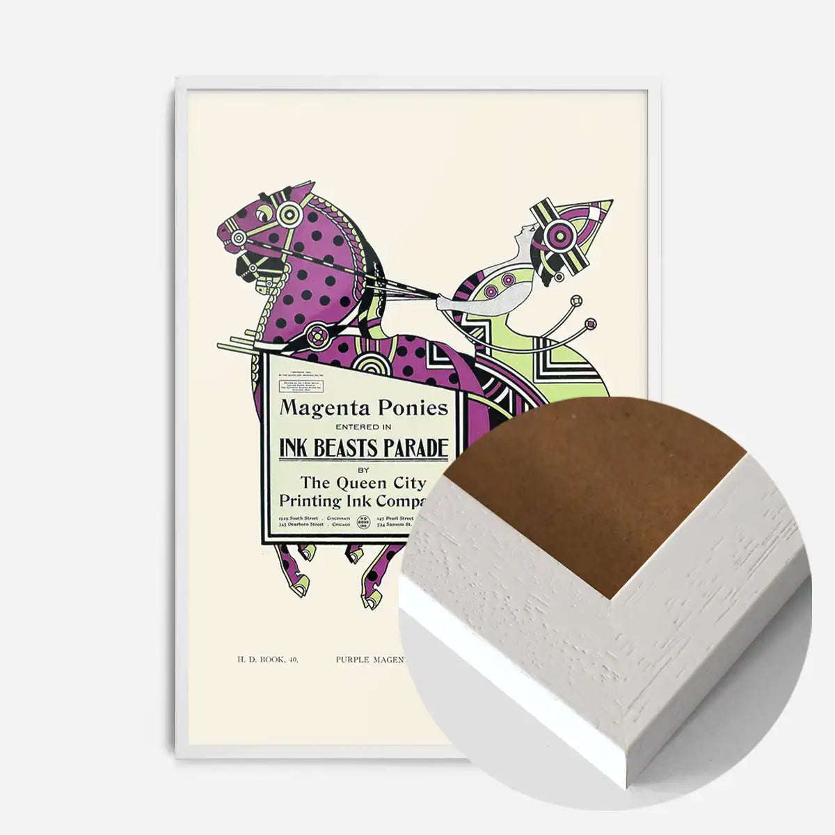 Queen City Printing Inks Vintage Poster - Horse & Cart Print