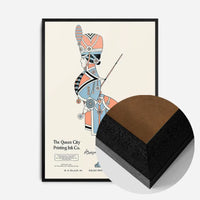 Queen City Printing Inks Vintage Poster - Guard In Pastels Print
