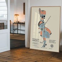 Queen City Printing Inks Vintage Poster - Guard In Pastels Print