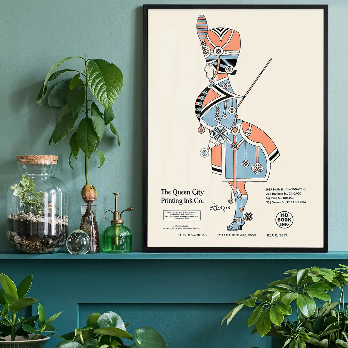 Queen City Printing Inks Vintage Poster - Guard In Pastels Print