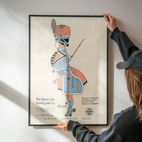 Queen City Printing Inks Vintage Poster - Guard In Pastels Print