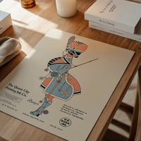 Queen City Printing Inks Vintage Poster - Guard In Pastels Print