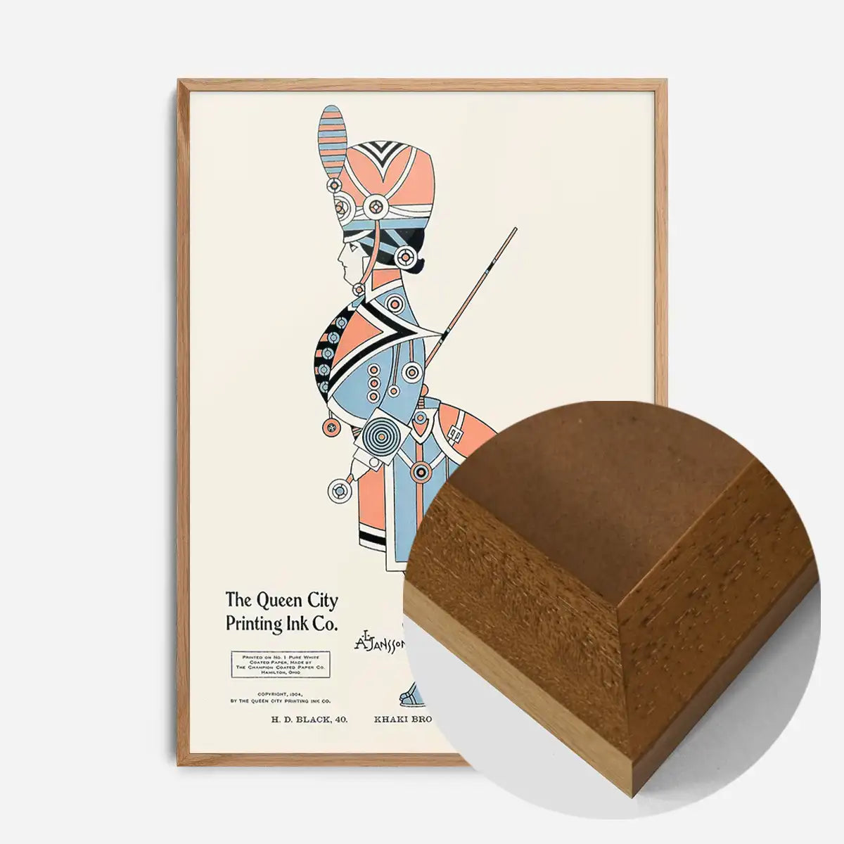 Queen City Printing Inks Vintage Poster - Guard In Pastels Print