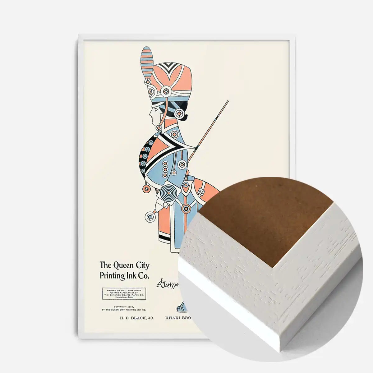Queen City Printing Inks Vintage Poster - Guard In Pastels Print