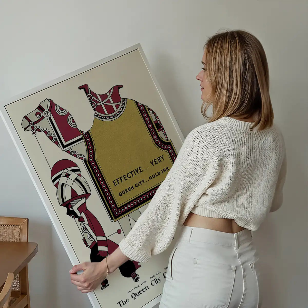 Queen City Printing Inks Vintage Poster - Gold Camel Print