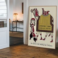 Queen City Printing Inks Vintage Poster - Gold Camel Print