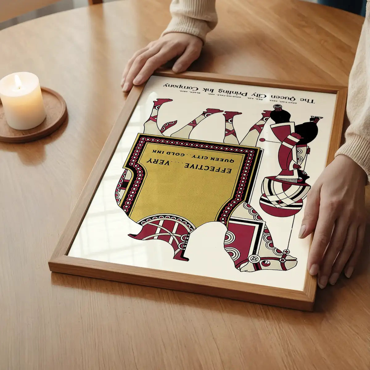 Queen City Printing Inks Vintage Poster - Gold Camel Print