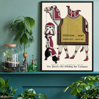Queen City Printing Inks Vintage Poster - Gold Camel Print