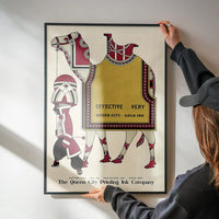 Queen City Printing Inks Vintage Poster - Gold Camel Print
