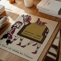 Queen City Printing Inks Vintage Poster - Gold Camel Print