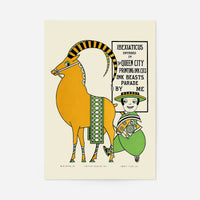 Queen City Printing Inks Vintage Poster - Ibex Goat Print