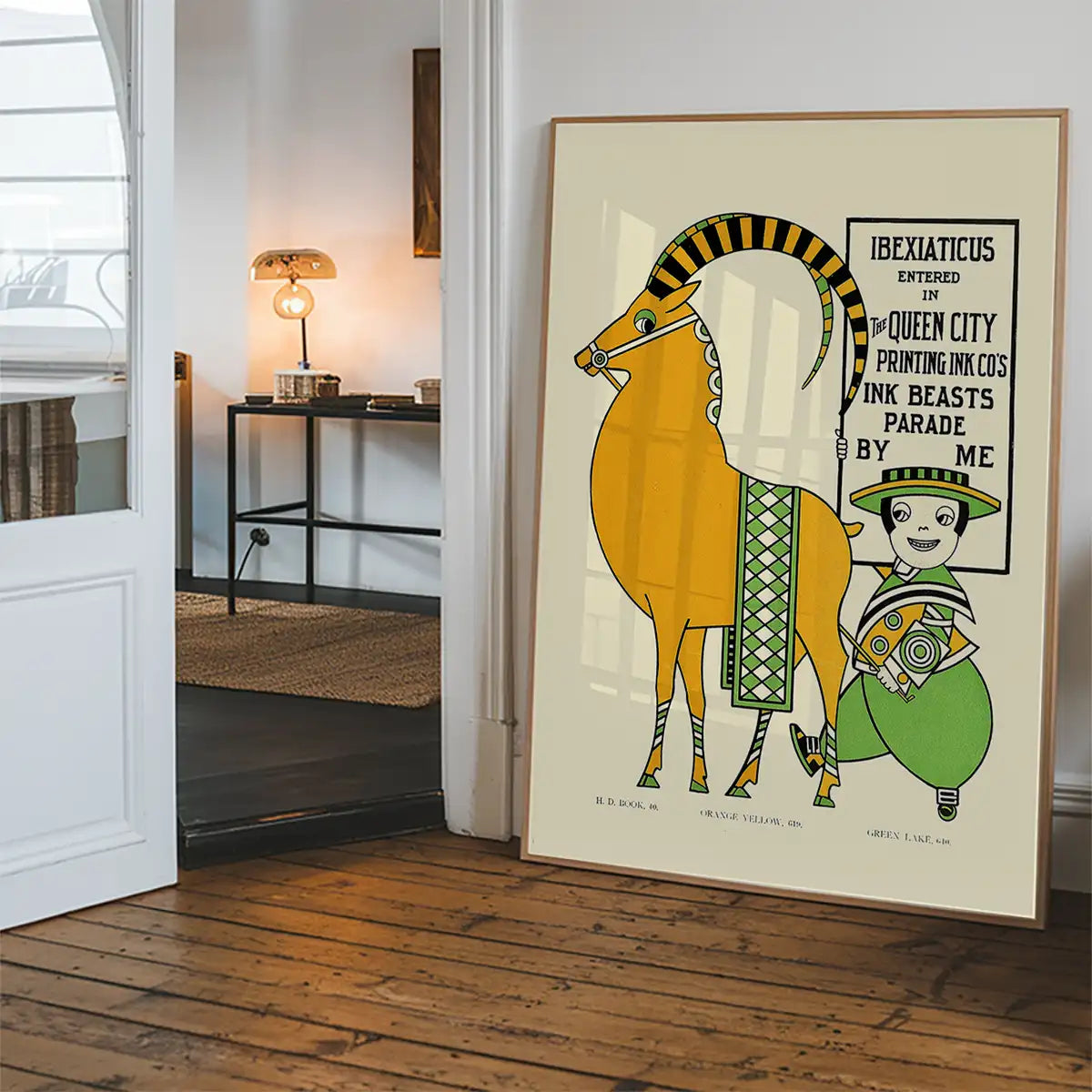 Queen City Printing Inks Vintage Poster - Ibex Goat Print