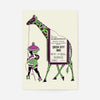 Queen City Printing Inks Vintage Poster - Green & Pink Giraffe