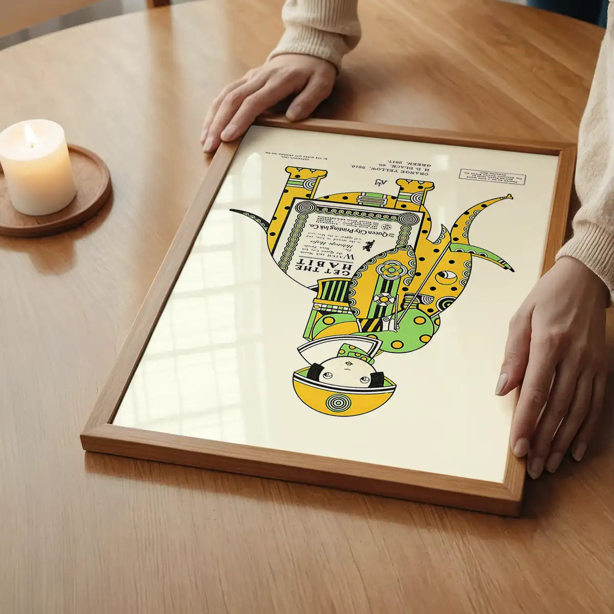 Queen City Printing Inks Vintage Poster - Elephant Print