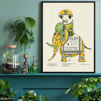 Queen City Printing Inks Vintage Poster - Elephant Print