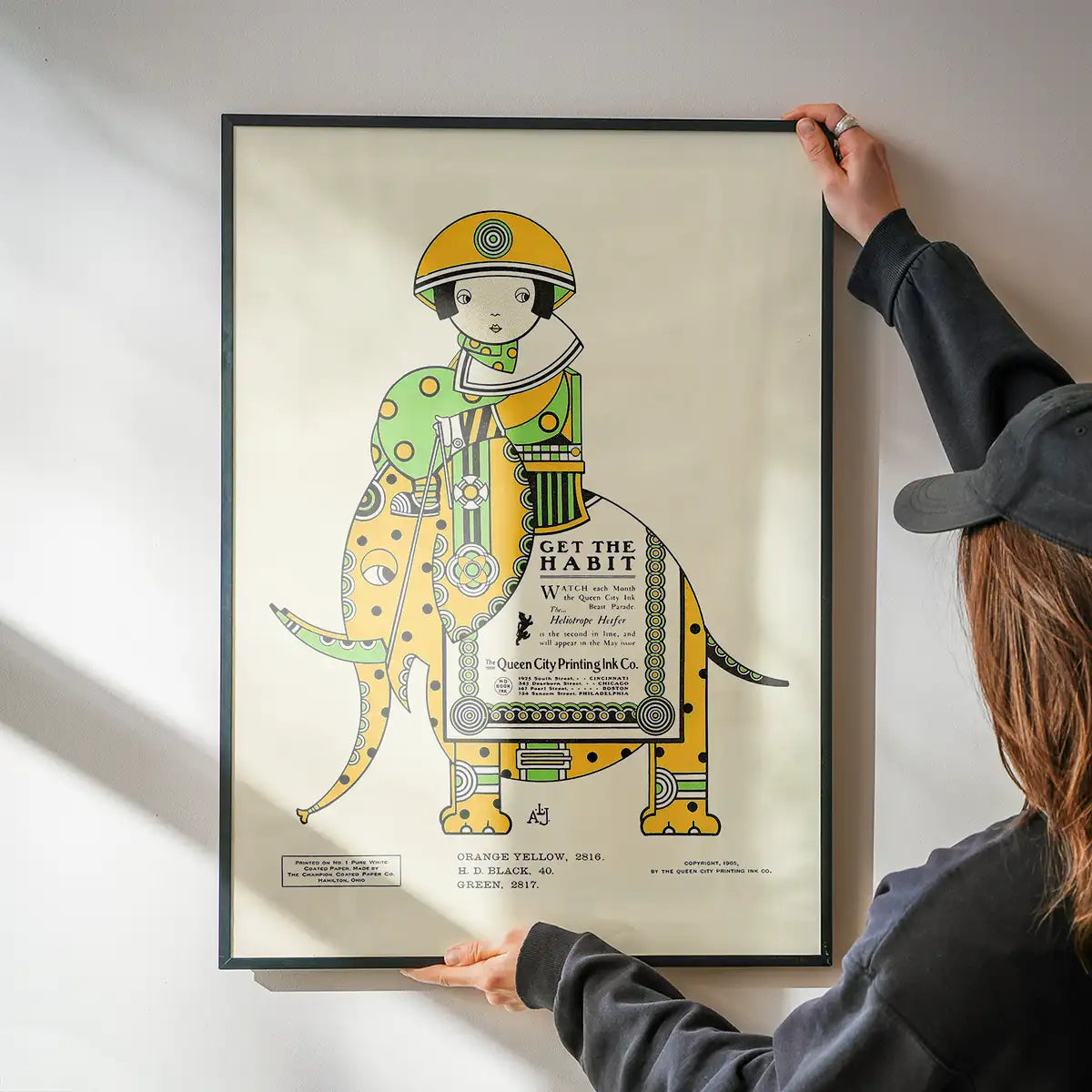 Queen City Printing Inks Vintage Poster - Elephant Print