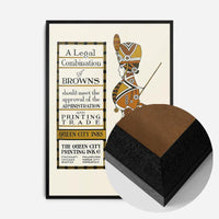 Queen City Printing Inks Vintage Poster - Figure In Brown Print