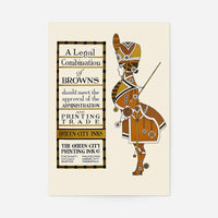 Queen City Printing Inks Vintage Poster - Figure In Brown Print