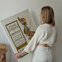Queen City Printing Inks Vintage Poster - Figure In Brown Print